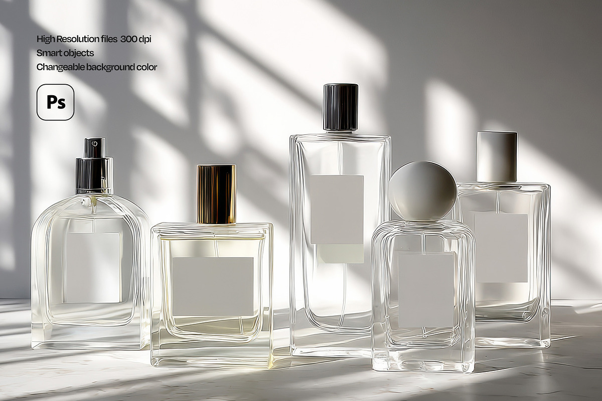 Perfume Bottle Mockup Bundle, a Packaging Mockup by Mego-studio (Photo 4 of 8)