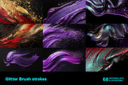 Glitter Brush strokes. 68 images, a Decorative Illustration by Handmadefont (Thumbnail 14 of 14)