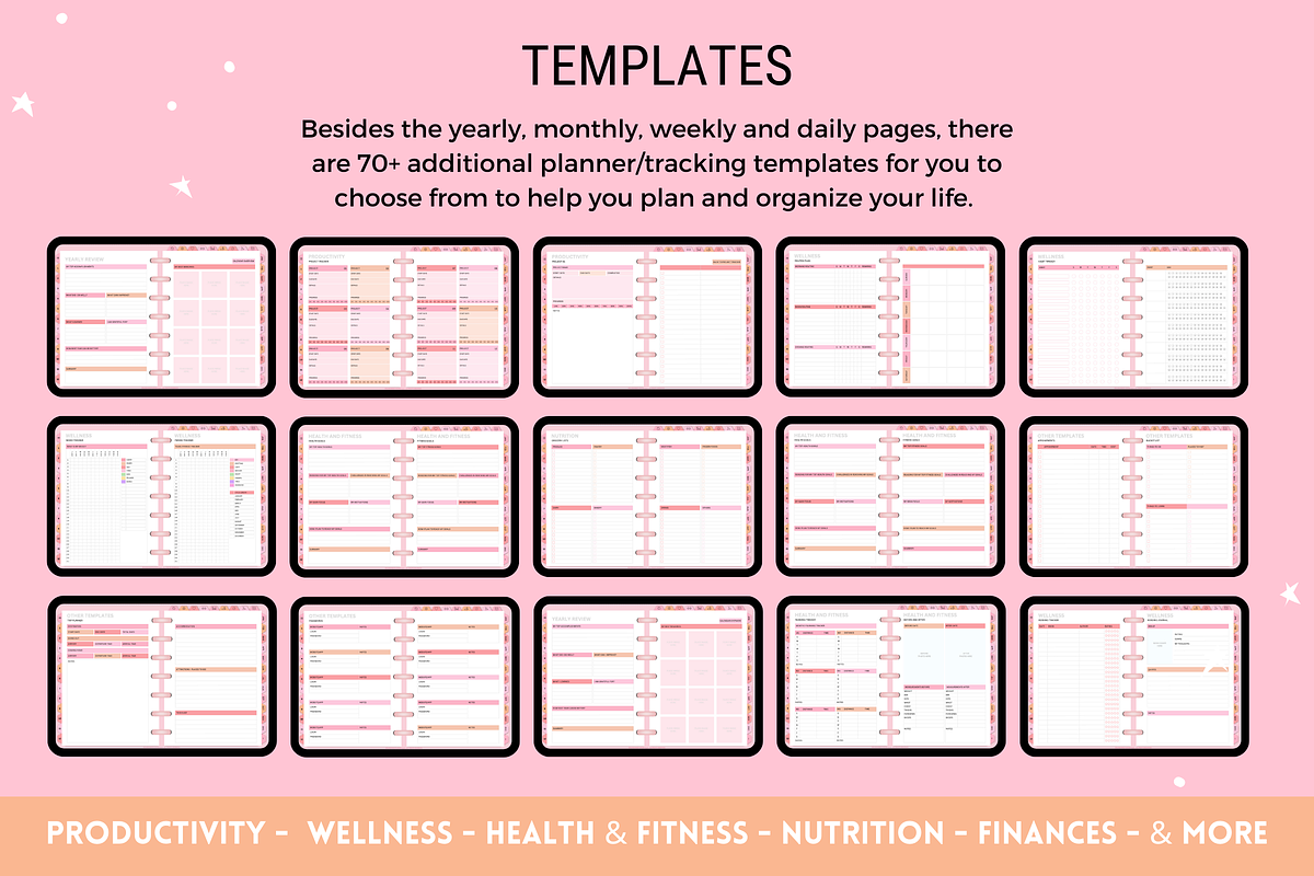 Cute Digital Life Planner 750+ pages, a Templates & Theme by SunshineStudioBoutique (Photo 7 of 9)