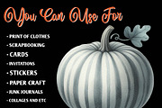 Watercolor Silver Autumn Clipart, an Illustration by CreationArt (Thumbnail 6 of 9)