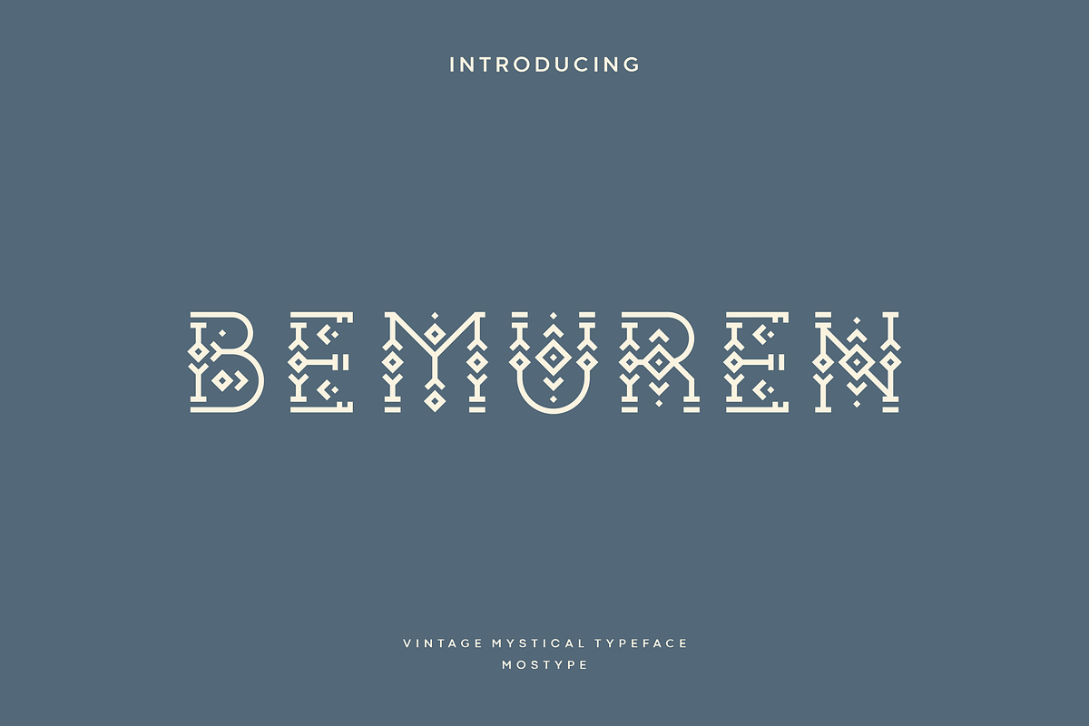 Bemuren - Vintage Mystical Typeface, a Font by Letterna (Photo 1 of 4)