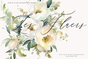 White and Cream Peonies and Roses, a Decorative Illustration by Twigs and Twine (Thumbnail 5 of 6)