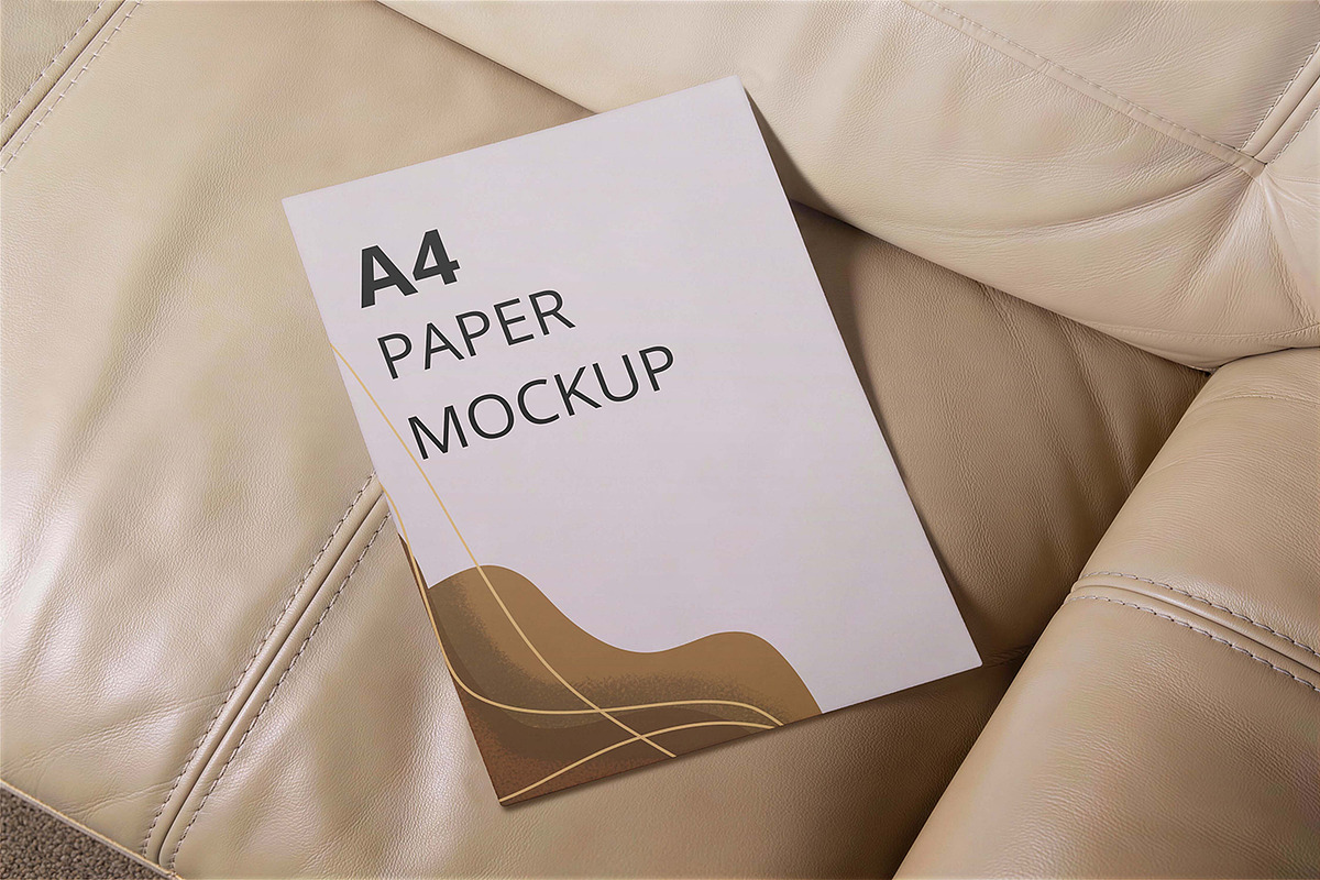 4 Paper Mockup, a Product Mockup by Pitchlook.Studio (Photo 4 of 4)