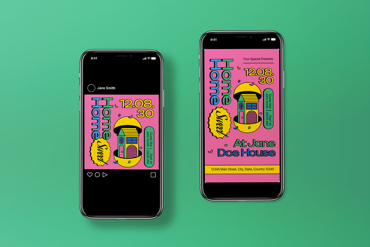 House Warming Party Flyer Set, a Flyer Template by graphicook (Photo 3 of 3)
