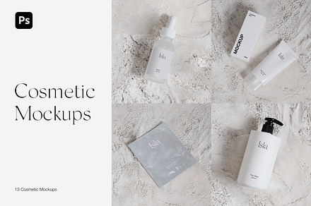 Cosmetic Box, Dropper, Tube Mockups, a Packaging Mockup by Feel This
