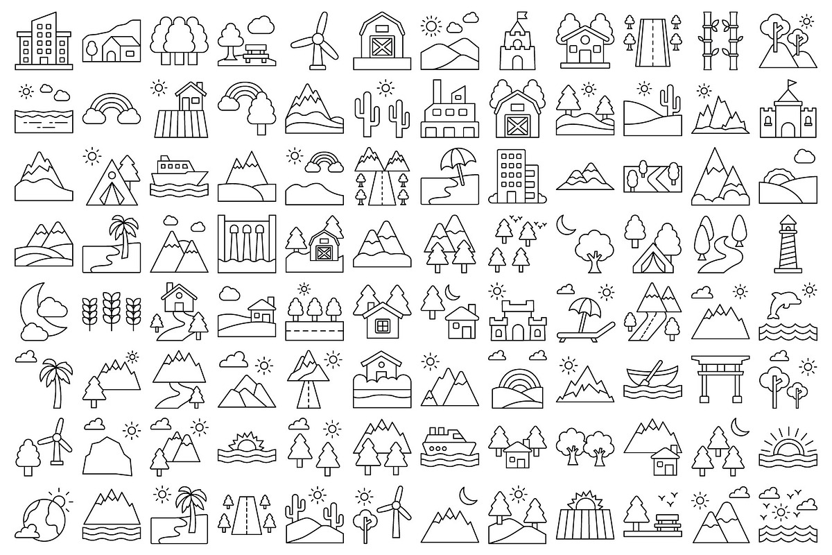 Nature and Landscape Icon Pack, an Icon by Vector Portal (Photo 4 of 5)
