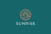 Abstract Sunrise Wave Ocean Logo, a Branding & Logo Template by Signatoro (Thumbnail 1 of 2)