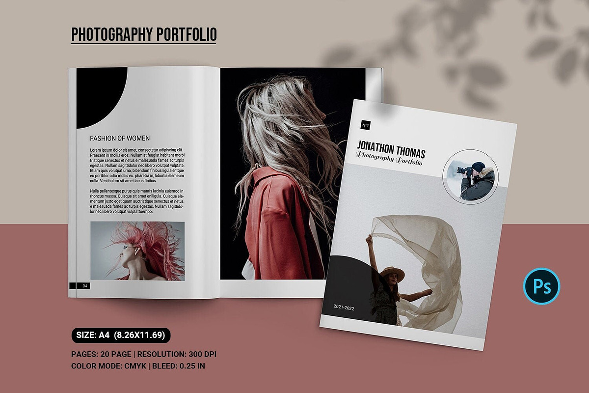 Photography Portfolio Template, a Brochure Template by retrographix (Photo 1 of 5)