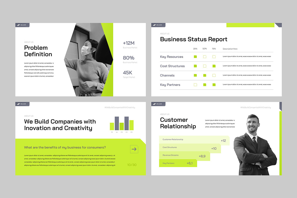 Business Model Canvas Powerpoint, a Presentation Template by rgbryand