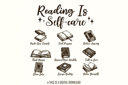 Retro Bookish PNG, Mental Health, an Illustration by SharpMarketplace