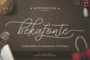 Bekafonte Typeface, a Script Font by Barland Design (Thumbnail 1 of 8)