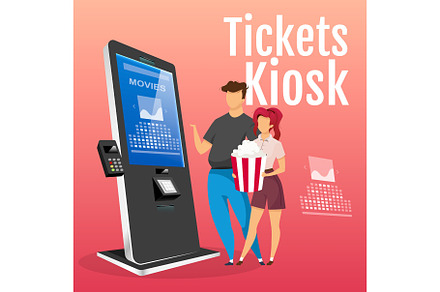 Tickets kiosk social media post, a Poster Template by The img