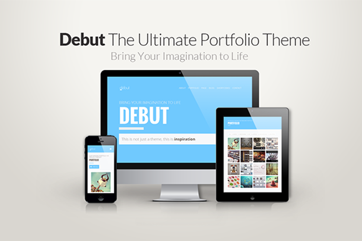 Debut - The Ultimate Portfolio Theme, a WordPress Template by TymBerry (Photo 1 of 5)
