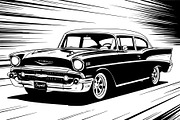 Classic Muscle Car SVG Bundle, an Object Graphic by jahid234 (Thumbnail 8 of 12)