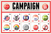 Vintage Campaign Button Templates 09, an Illustration by category4 (Thumbnail 2 of 4)