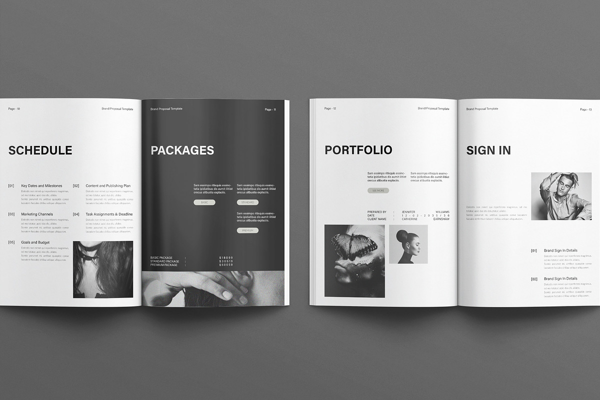 Brand Proposal Template, a Brochure Template by E-Type (Photo 5 of 7)