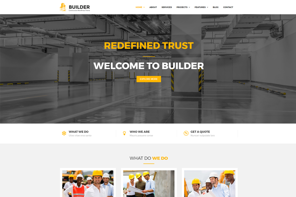 Builder Construction WordPress Theme, a WordPress Template by iThemesLab