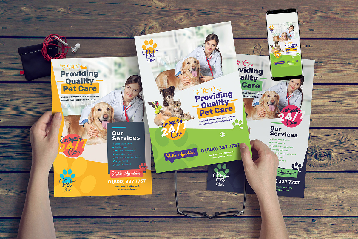 Pet Clinic Flyer, a Flyer Template by floringheorghe (Photo 1 of 4)