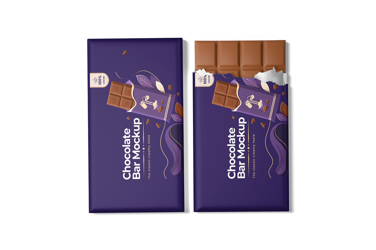 Chocolate Bar Packaging Mockup Set, a Packaging Mockup by DSNA Mockup (Photo 2 of 5)