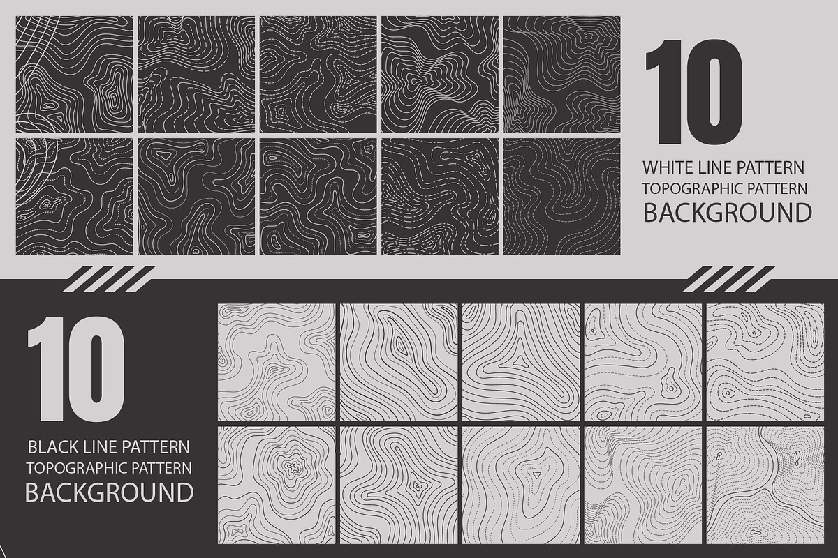 20 Topographic Pattern Background, a Background Graphic by Pikgura (Photo 2 of 2)