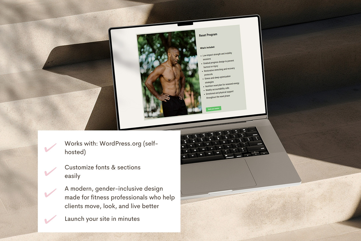Mova Personal Trainer WordPress Theme preview 8
