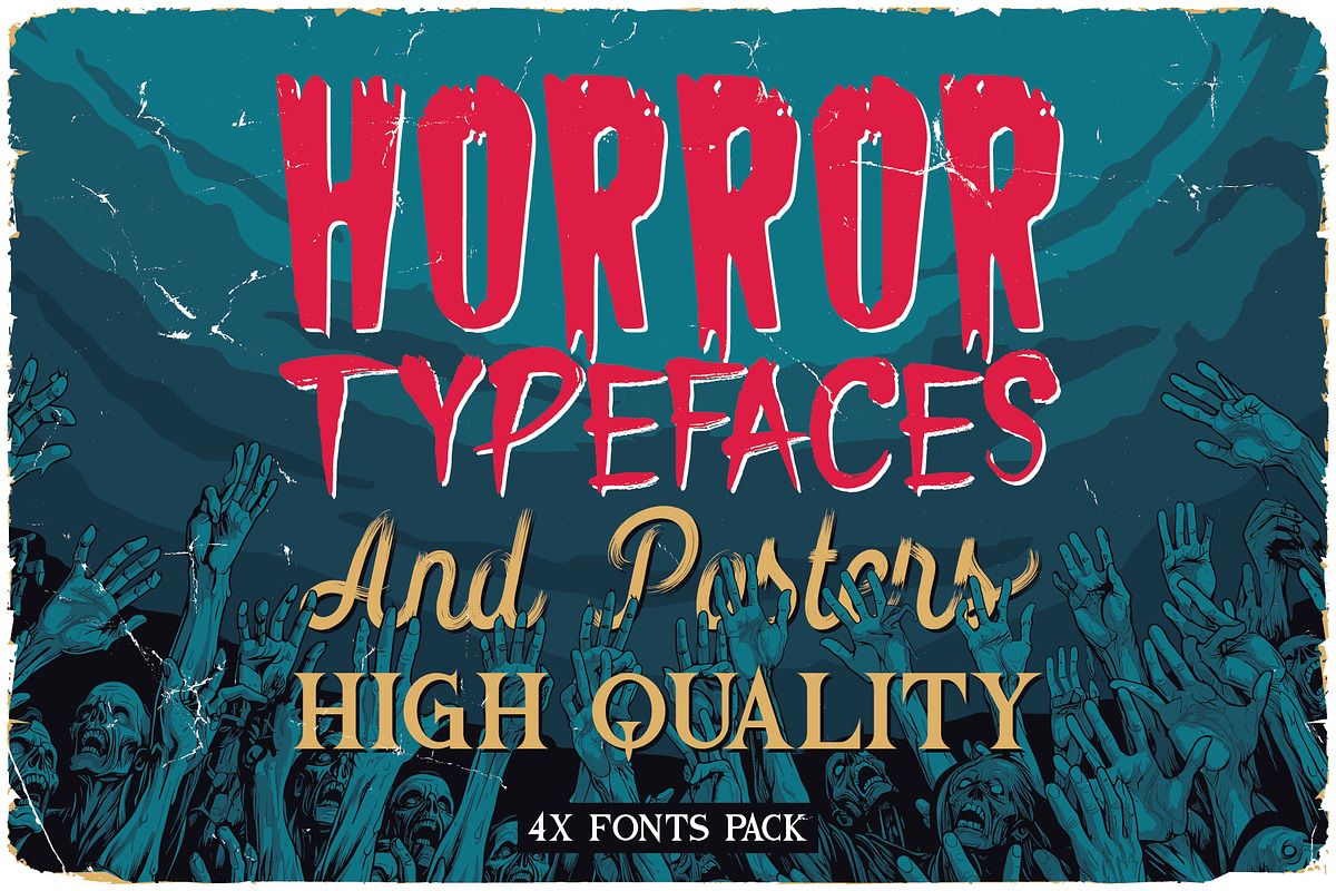 Vintage Horror Fonts&Posters Bundle, a Symbol Font by Vozzy Vintage Fonts (Photo 1 of 21)