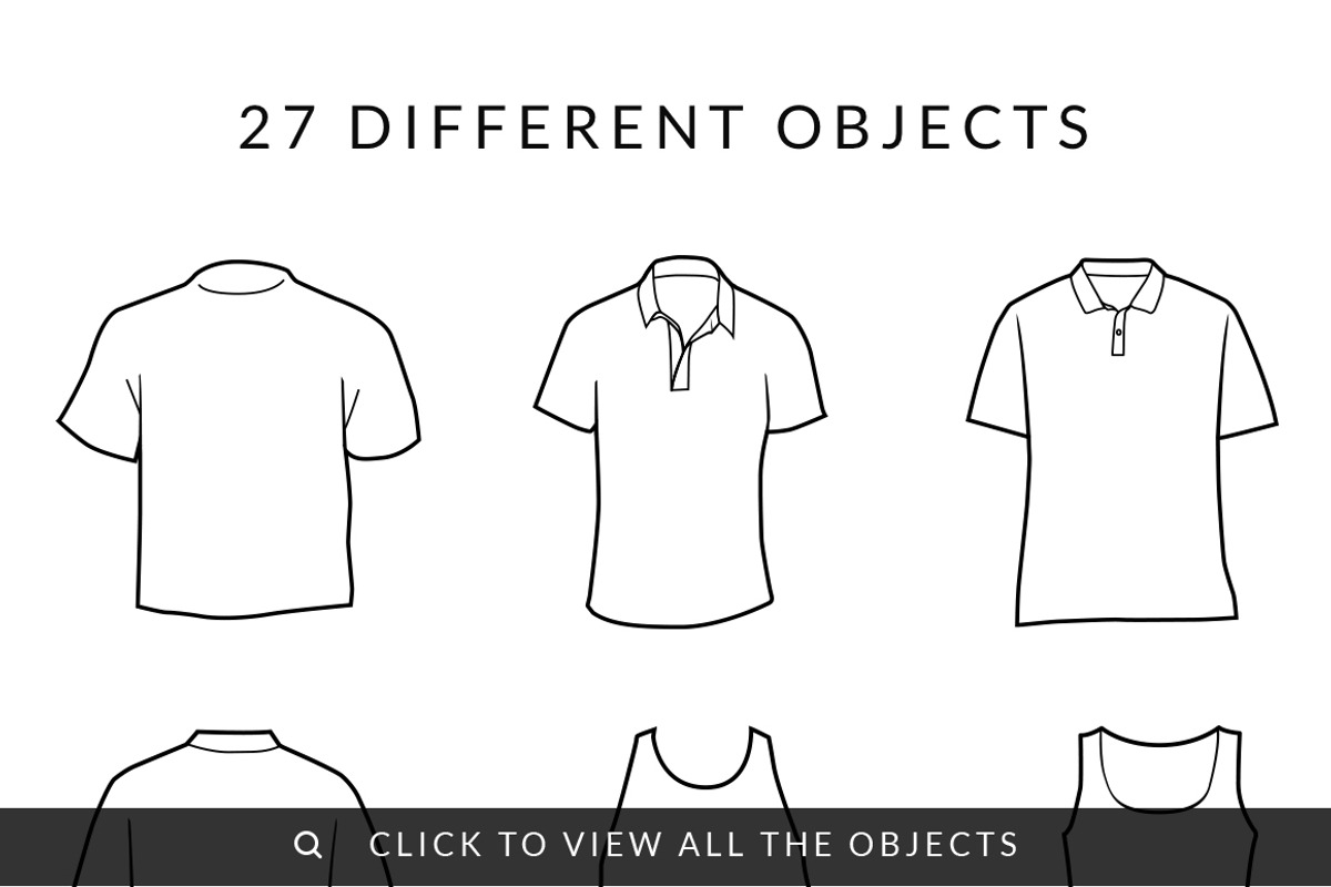 27 Clothes Illustrations + Bonus! preview 2