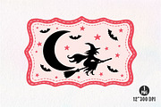 Halloween Witch Hand-Drawn Frame Png, an Illustration by Dream Creation (Thumbnail 1 of 5)