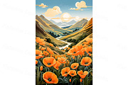Landscape posters in retro style, an Object Illustration by Bubert Art (Thumbnail 9 of 9)