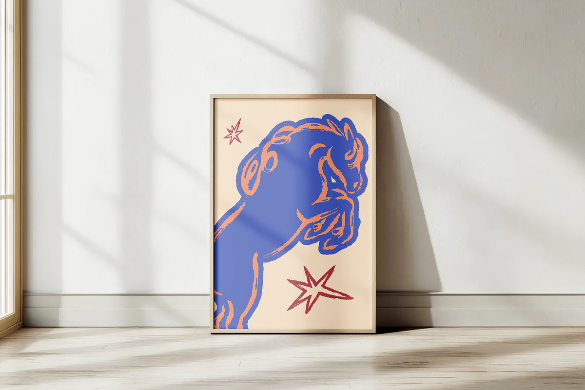 Doodle, scribble horse posters set, an Animal Illustration by Good Studio (Photo 11 of 11)
