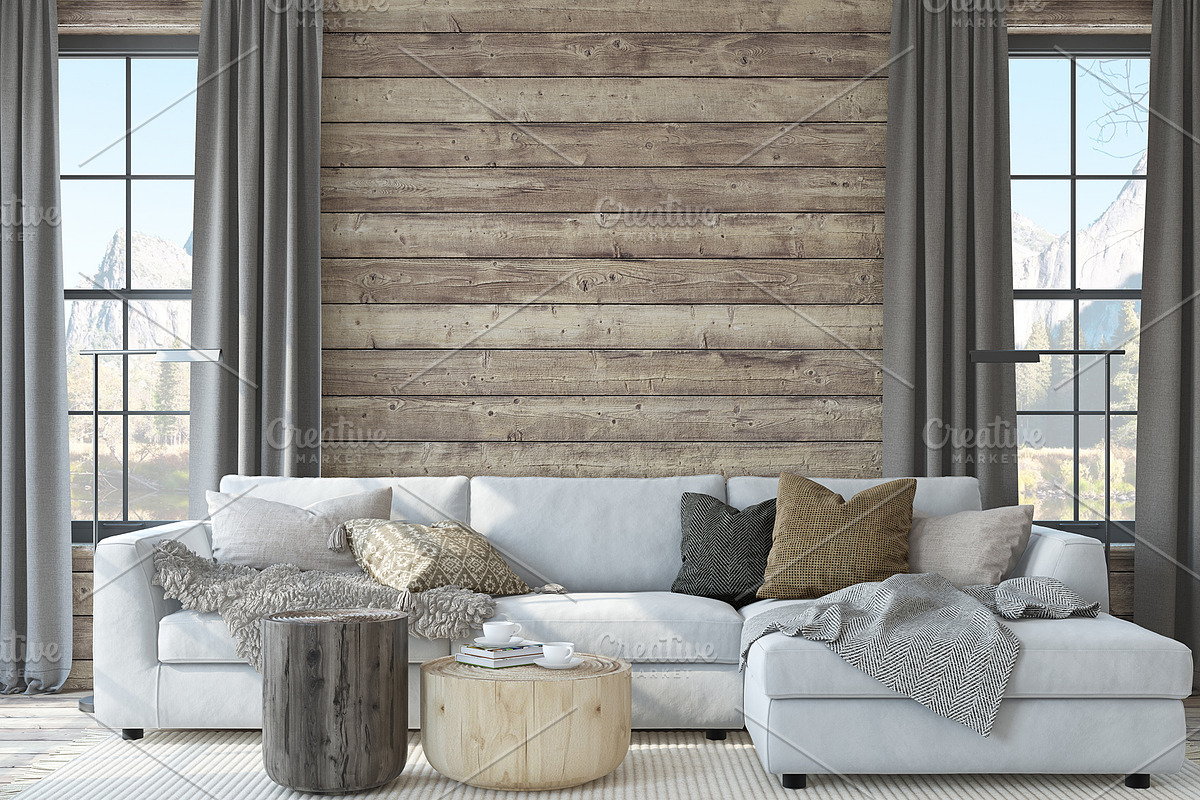 MOUNTAIN RETREAT HOME Frame mockups, a Poster Template by MyHomeMockups (Photo 2 of 10)
