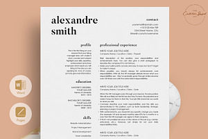 Resume/CV - The Smith, a Resume Template by CreativeLandStudio