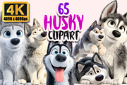 Husky Clipart PNG Bundle, a Graphic by M9 Design (Thumbnail 1 of 11)
