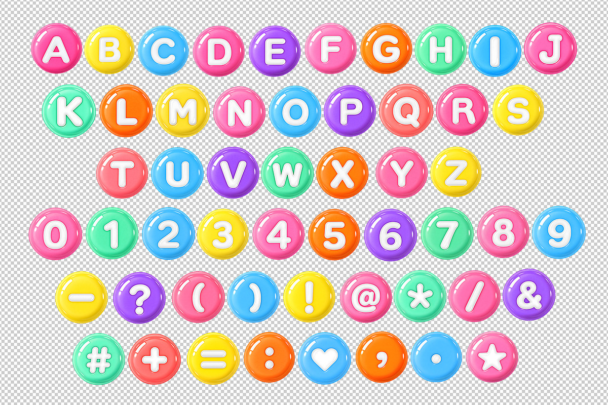 Beads Alphabet & Numbers Clipart, an Object Graphic by NataKa (Photo 3 of 5)