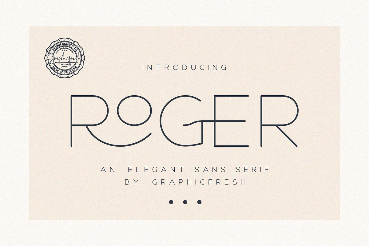 Roger - An Elegant Sans Serif, a Sans Serif Font by Graphicfresh (Photo 9 of 9)
