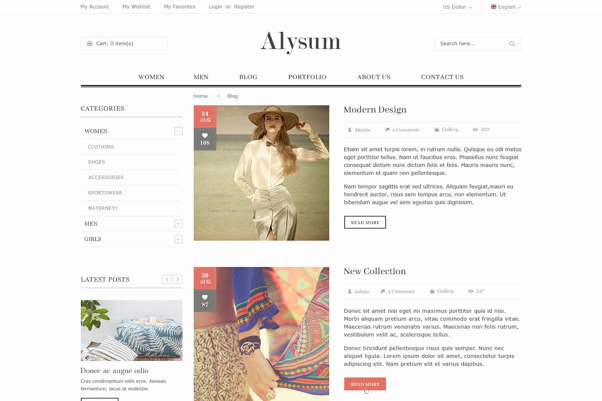 Alysum - eCommerce PSD template, a Websites & App Template by Promokit (Photo 11 of 30)
