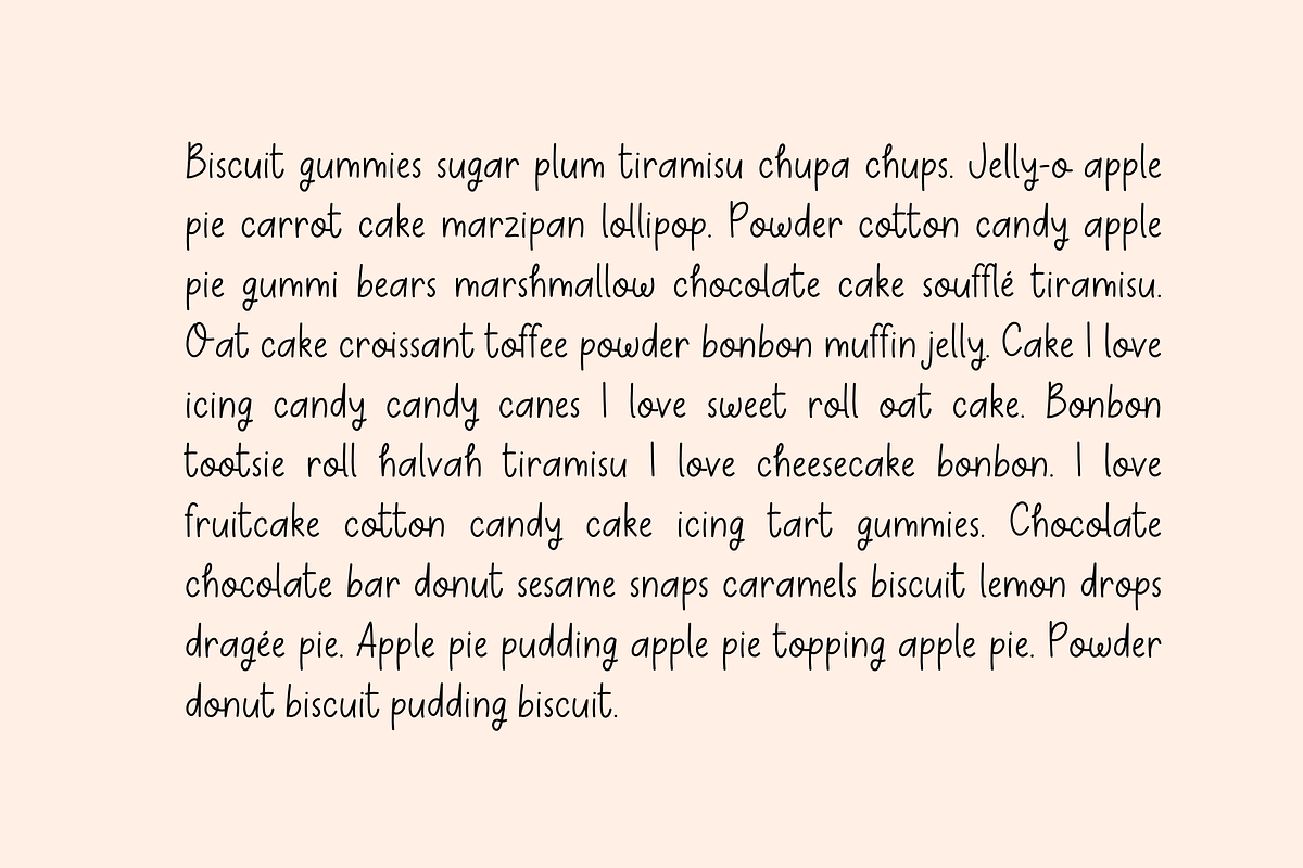 Carrot Cake, a Handwritten Font by Sofia Skoog (Photo 9 of 9)
