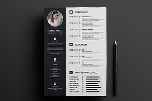 Clean CV / Resume PSD Template