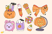 Halloween School PNG Clipart Bundle, a Seasonal Illustration by LemonDesign (Thumbnail 3 of 3)