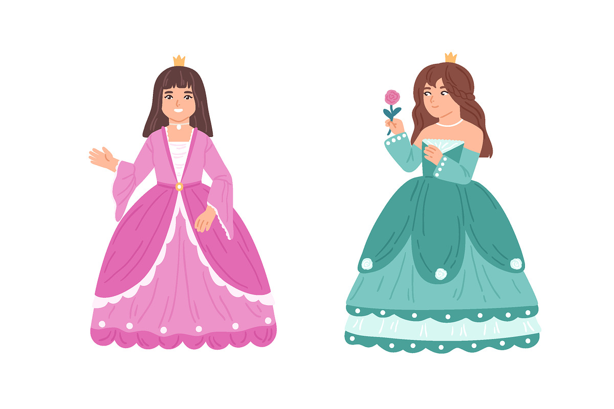 Cute little princesses set, a Person Illustration by Good Studio (Photo 2 of 4)