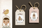 Cute vintage easter clipart set, an Illustration by Estudio 812 (Thumbnail 6 of 7)