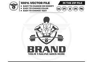 muscular man back view Fitness Gym