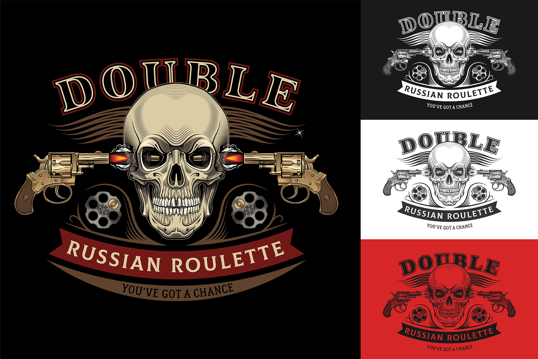 Double Russian Roulette emblem, an Object Graphic by valeri_si