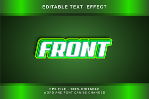 Front Text Effect Editable