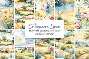 Cottagecore Linen Seamless Patterns, a Pattern Graphic by Anna Design Studio (Thumbnail 1 of 6)