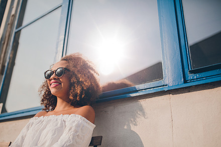 Woman wearing sunglasses stock photo containing 20s and adult, a Person Photo by Jacob Lund