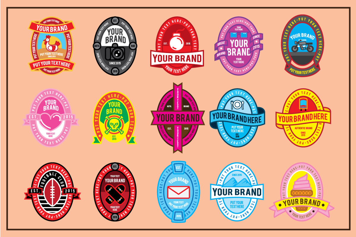 Oval Badges, a Templates & Theme by daredera creative shop (Photo 3 of 3)