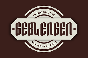 Geblengen Font