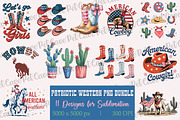 Patriotic Western Sublimation Bundle, a Graphic by Pet Cave (Thumbnail 1 of 7)