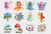 Watercolor Magical Fairy Clipart, a Seasonal Illustration by Design Market (Thumbnail 5 of 5)